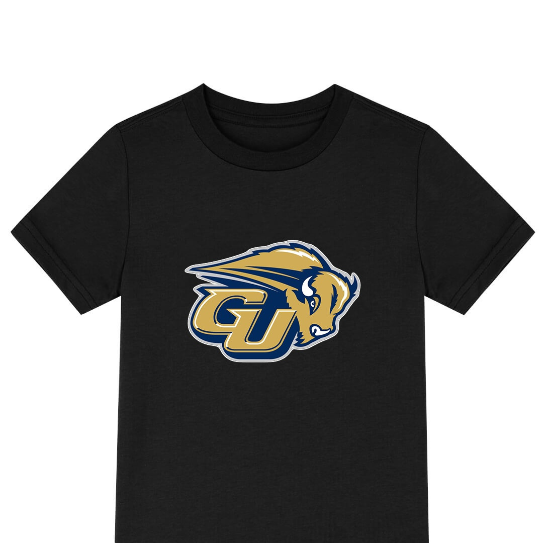 Gallaudet University Bison Tee Shirt T-Shirt Short Sleeve - Gallaudet University Bison College Football Team Single Logo