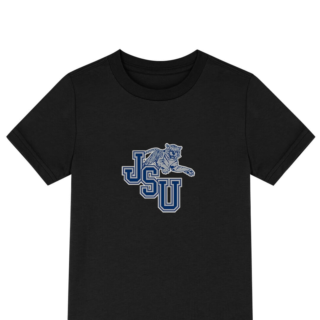 Jackson State Tigers Tee Shirt T-Shirt Short Sleeve - Jackson State University Tigers College Football Team Single Logo