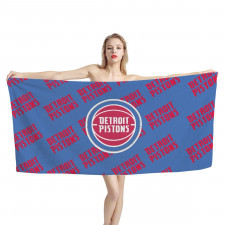NBA Detroit Pistons Bath Beach Towel - Detroit Pistons Medley Monogram Wordmark