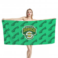 NBA Seattle Supersonics Bath Beach Towel - Seattle Supersonics Medley Monogram Wordmark