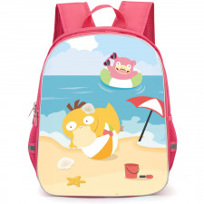 Pokemon Psyduck Backpack StudentPack - Psyduck Swimming In The Beach