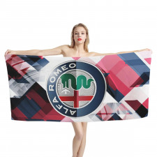 F1 Formula One Alfa Romeo Bath Beach Towel - Alfa Romeo Logo On Graphic Art