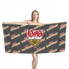 VFB Stuttgart Football Club Bath Beach Towel - Stuttgart Football Club Medley Monogram Wordmark