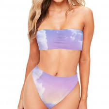 Velvet Caviar Bandeau Bikini Two Piece Women's Swimsuit - Velvet Caviar Cloud Nine Art Poster