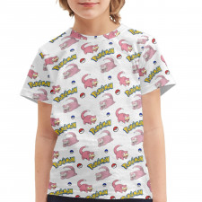 Pokemon Slowpoke Tee Shirt T-Shirt Short Sleeve - Slowpoke Character Series Art