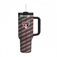 Sao Paulo FC Quencher H2.0 FlowState Stanley Tumbler 40oz 1.18L - Sao Paulo FC Football Club Medley Monogram Wordmark