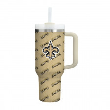 NFL New Orleans Saints Quencher H2.0 FlowState Stanley Tumbler 40oz 1.18L - New Orleans Saints Medley Monogram Wordmark