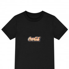 Coca-Cola Tee Shirt T-Shirt Short Sleeve - Coca-Cola Logo Rainbow Sticker