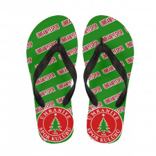 Umraniyespor Flip Flops Thongs V-Strap Sandals - Umraniyespor Football Club Medley Monogram Wordmark