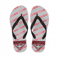 Essendon Football Club Flip Flops Thongs V-Strap Sandals - Essendon Football Club Medley Monogram Wordmark