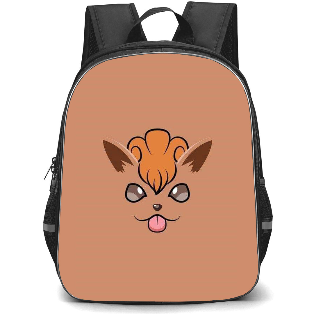 Pokemon Vulpix Backpack StudentPack - Vulpix Minimalist Art On Brown Background