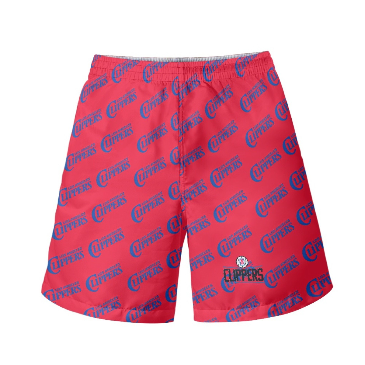 NBA Los Angeles Clippers Beach Shorts Swim Pants Swimming Trunks - Los Angeles Clippers Medley Monogram Wordmark