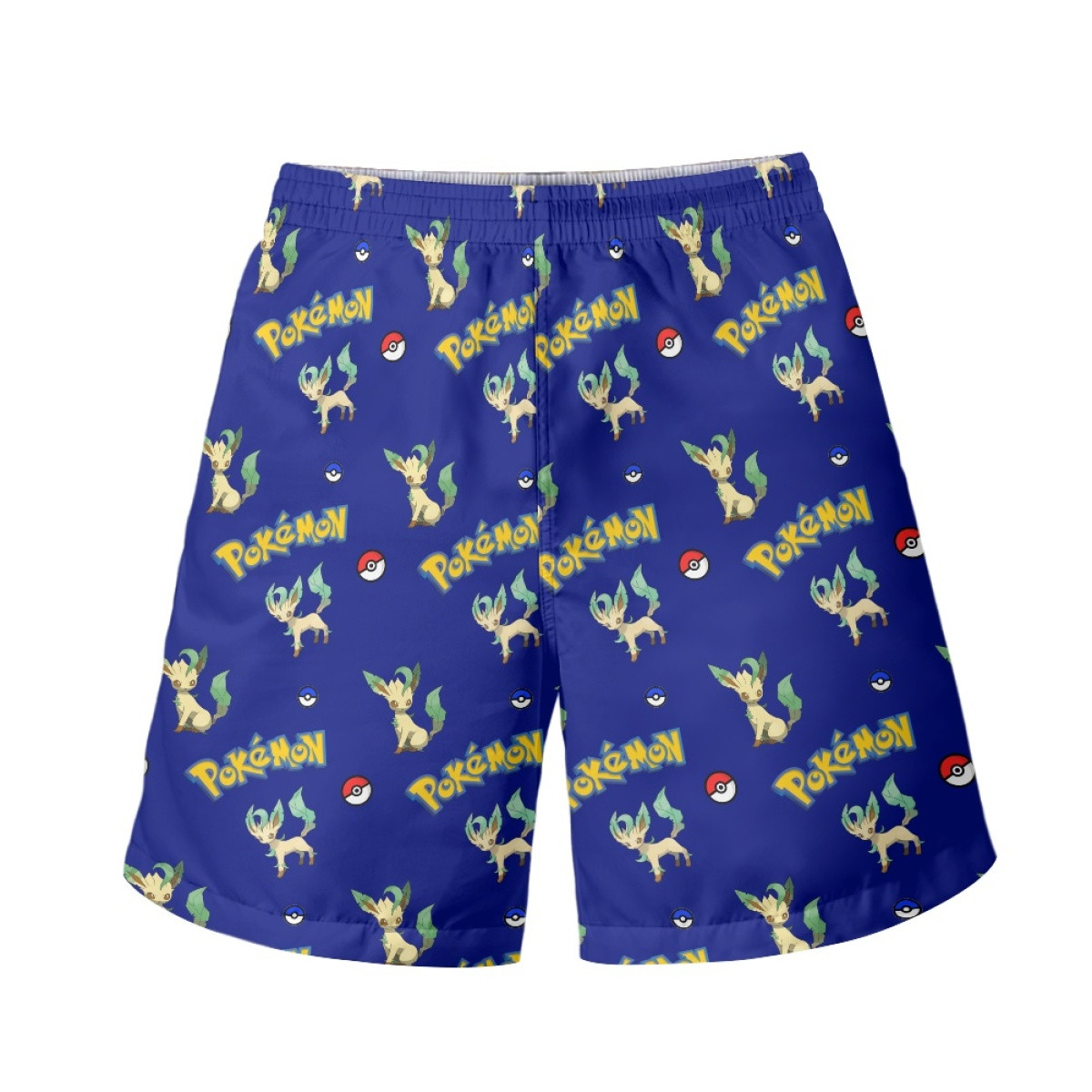 Pokemon Leafeon Beach Shorts Swim Pants Swimming Trunks - Leafeon Character Series Art