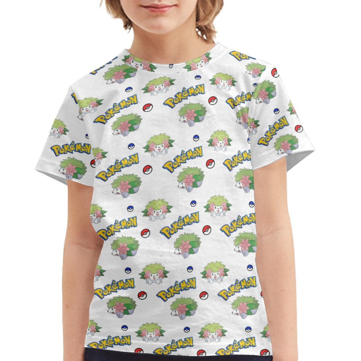 Pokemon Shaymin Tee Shirt T-Shirt Short Sleeve - Shaymin Character Series Art