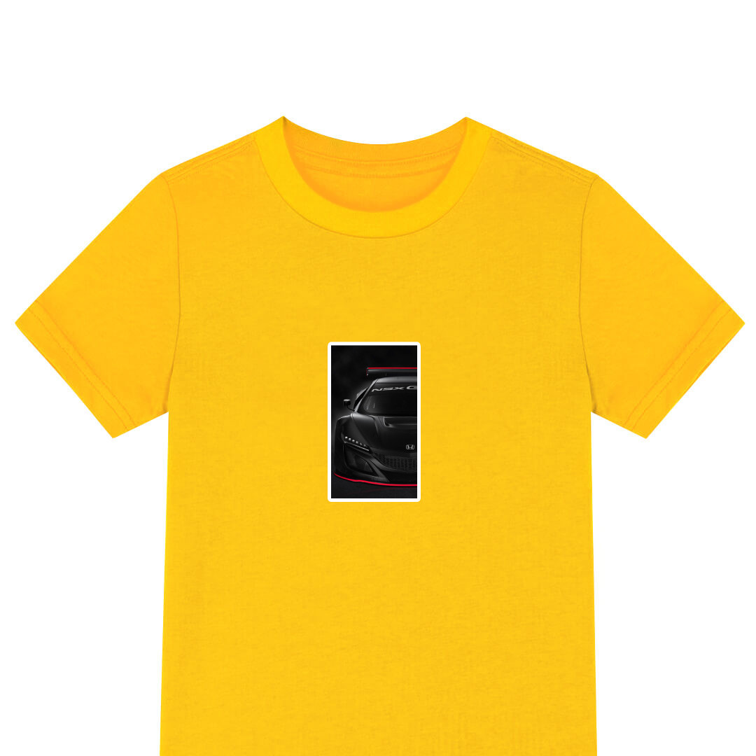 Honda Tee Shirt T-Shirt Short Sleeve - Honda NSX GT3 Black Poster