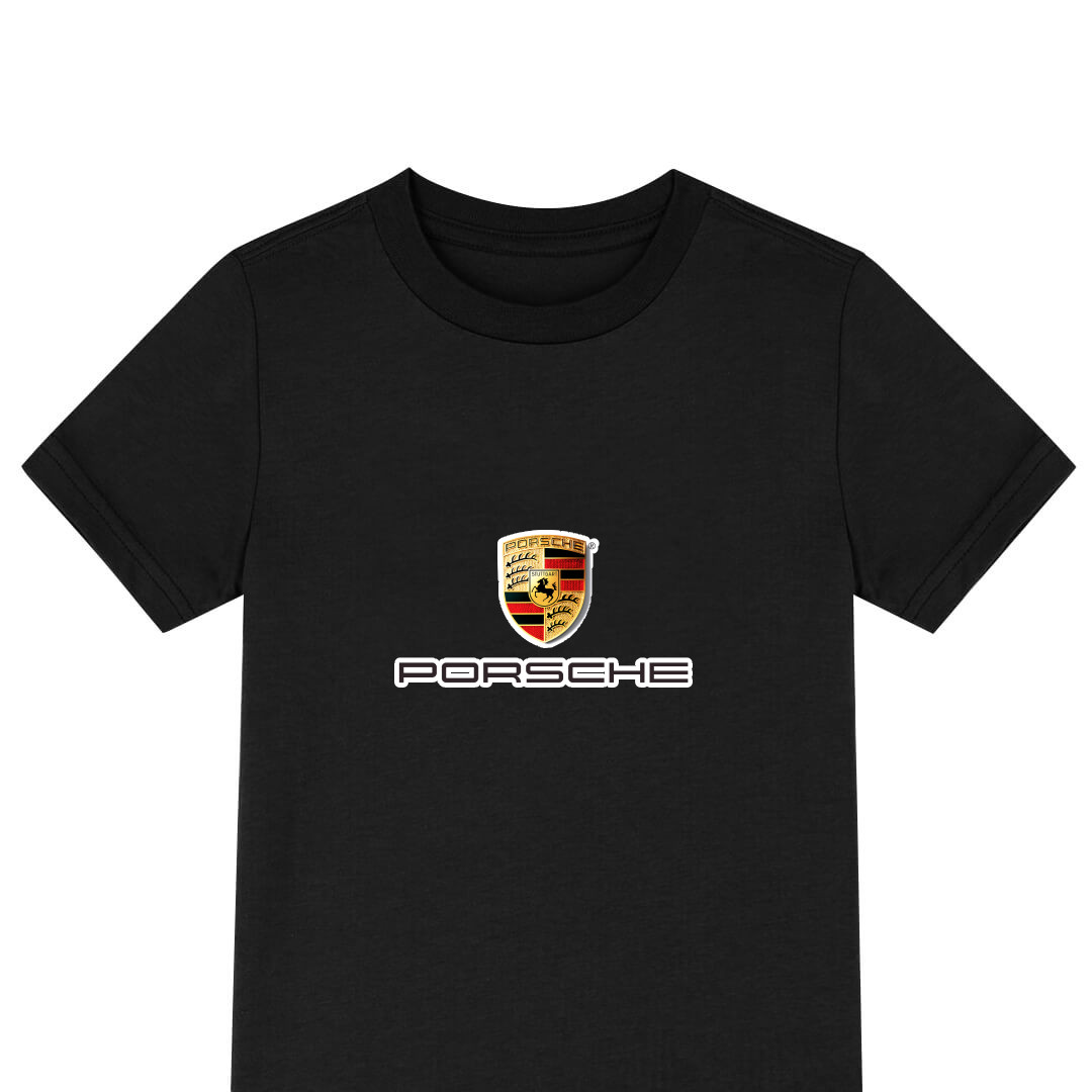 Porsche Tee Shirt T-Shirt Short Sleeve - Porsche Emblem
