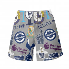 Tottenham Hotspur F.C Beach Shorts Swim Pants Swimming Trunks - Tottenham Hotspur F.C Mania Collage Logo