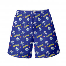 Pokemon Meditite Beach Shorts Swim Pants Swimming Trunks - Meditite Character Series Art