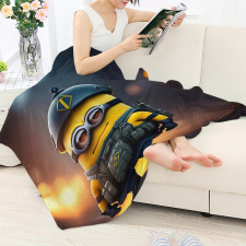 Minions Blanket Throw - Soldier Minion Portrait 3D Art