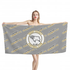 Derby County FC Bath Beach Towel - Derby Football Club Medley Monogram Wordmark