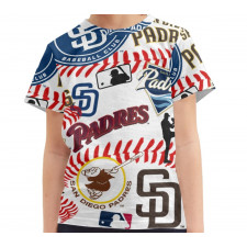 MLB San Diego Padres Tee T-Shirt - San Diego Padres Mania Collage Logo