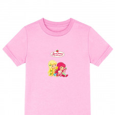 Strawberry Shortcake Tee Shirt T-Shirt Short Sleeve - Lemon Meringue And Strawberry Shortcake Comb Hair
