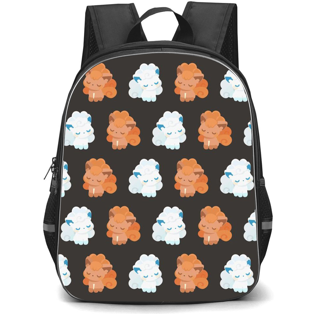 Pokemon Alolan Vulpix Backpack StudentPack - Alolan Vulpix And Vulpix Pattern Art