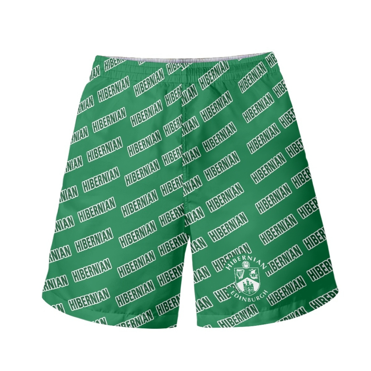 Hibernian FC Beach Shorts Swim Pants Swimming Trunks - Hibernian Football Club Medley Monogram Wordmark