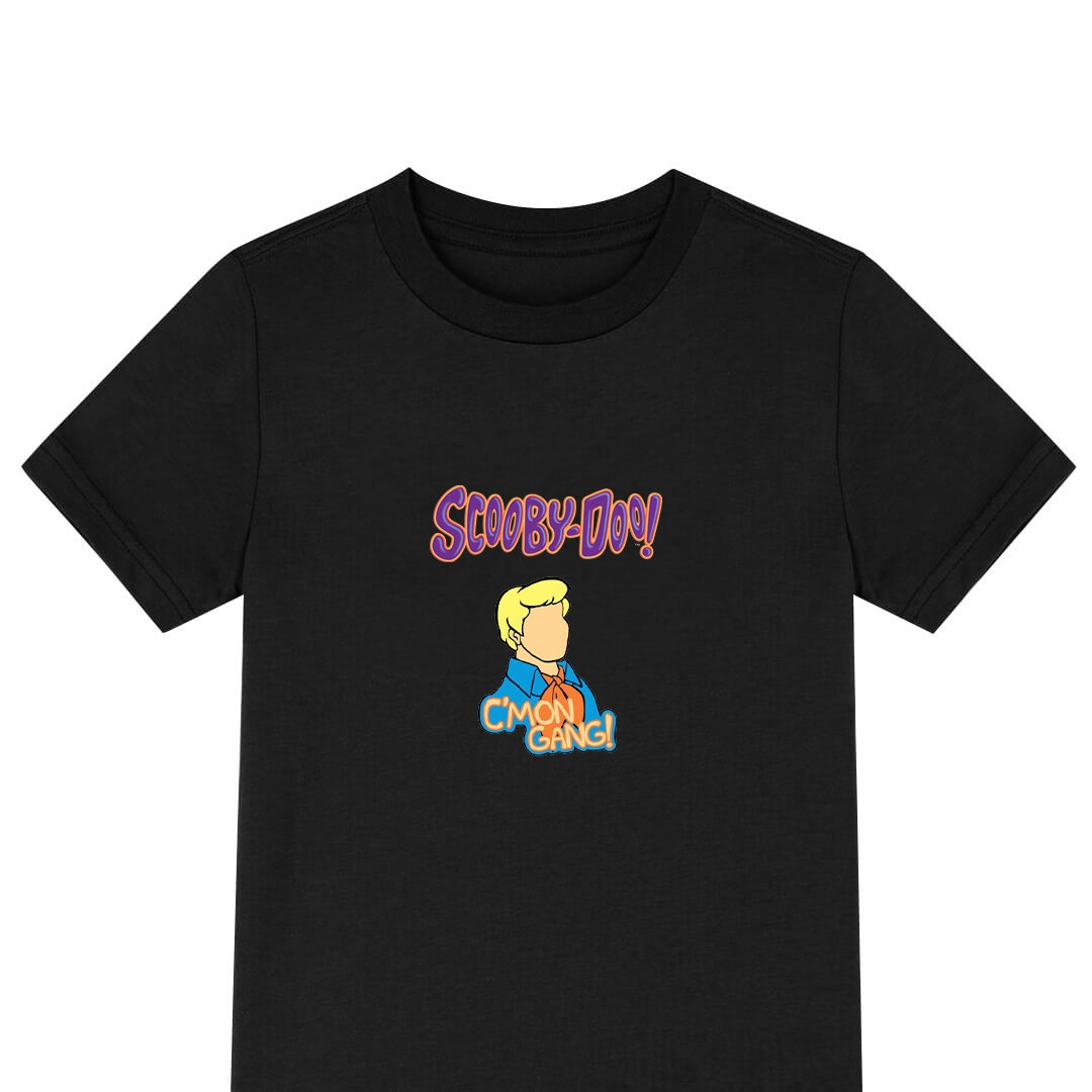 Scooby Doo Fred Tee Shirt T-Shirt Short Sleeve - Fred Cmon Gang Sticker
