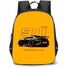 Porsche Backpack StudentPack - Black 911 Yellow Background