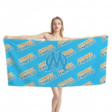 Olympique DE Marseille Football Club Bath Beach Towel - Marseille Football Club Medley Monogram Wordmark