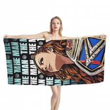 WWE Becky Lynch Bath Beach Towel - Becky Lynch The Man Cartoon Art