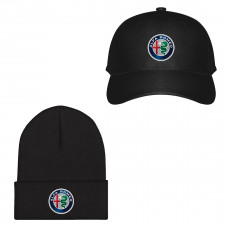 F1 Formula One Alfa Romeo Baseball Cap Beanie Hat - Alfa Romeo Logo