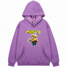 Minions Stuart Hoodie Hooded Sweatshirt Sweater Jacket - Stuart Playing A Ukelele