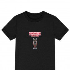 Stranger Things Lucas Tee Shirt T-Shirt Short Sleeve - Lucas Holding Binoculars