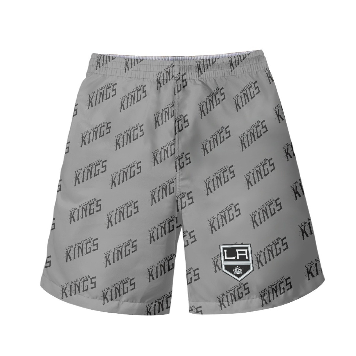 NHL Los Angeles Kings Beach Shorts Swim Pants Swimming Trunks - Los Angeles Kings Medley Monogram Wordmark