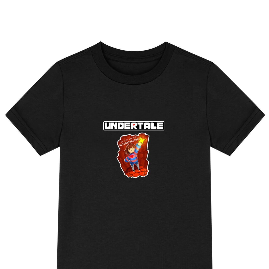 Undertale Frisk Tee Shirt T-Shirt Short Sleeve - Frisk It Fills You With Determination