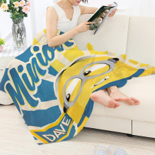 Minions Dave Blanket Throw - Dave Portrait Pop Art