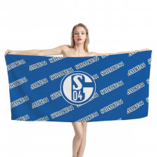 FC Schalke Football Club Bath Beach Towel - Schalke Football Club Medley Monogram Wordmark