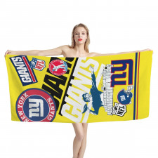 NFL New York Giants Bath Beach Towel - New York Giants Mania Collage Logo