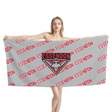 Essendon Football Club Bath Beach Towel - Essendon Football Club Medley Monogram Wordmark