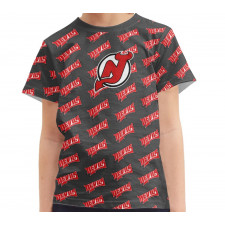 NHL New Jersey Devils Tee T-Shirt - New Jersey Devils Medley Monogram Wordmark