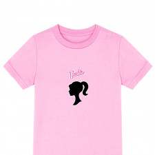 Barbie Tee Shirt T-Shirt Short Sleeve - Barbie Head Silhouette