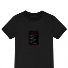 Porsche Tee Shirt T-Shirt Short Sleeve - Porsche 911 Silhouettes On Black Background