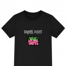 Travis Scott Tee Shirt T-Shirt Short Sleeve - Travis Scott The Scott Sticker Art