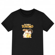 My Neighbor Totoro Tee Shirt T-Shirt Short Sleeve - Satsuki And Mei Laughing