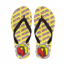 Jagiellonia Bialystok Flip Flops Thongs V-Strap Sandals - Bialystok Football Club Medley Monogram Wordmark