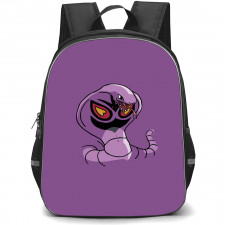 Pokemon Arbok Backpack StudentPack - Arbok Cartoon Art On Purple Background