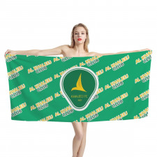 AL Khaleej Club Football Club Bath Beach Towel - Khaleej Football Club Medley Monogram Wordmark