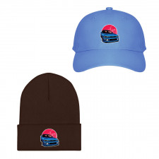 Subaru Baseball Cap Beanie Hat - Subaru Impreza Blue Car Vector Art On Sun Sticker